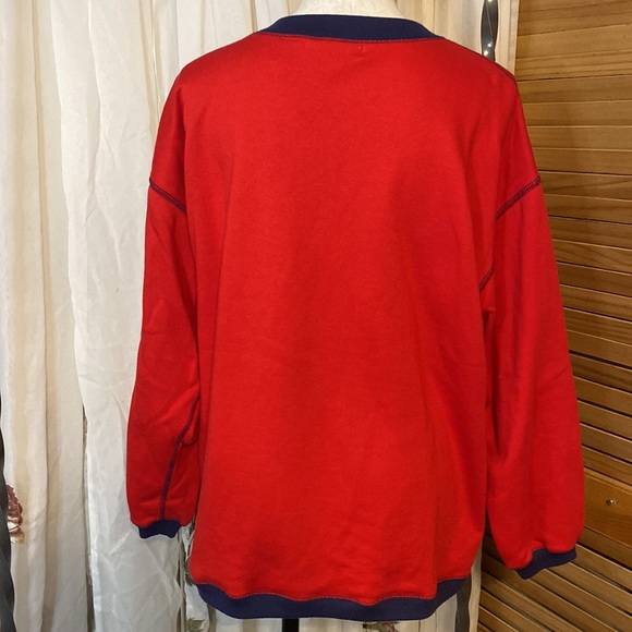 Pacer pull over shirt. Red/blue Size L - Picture 2 of 5